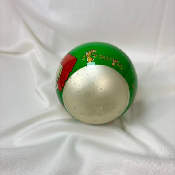 1981 Glass Gibson Merry CHRISTMAS Mother and Dad ORNAMENT Santa & Mrs. Claus - Picture 4 of 7